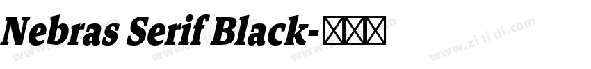 Nebras Serif Black字体转换